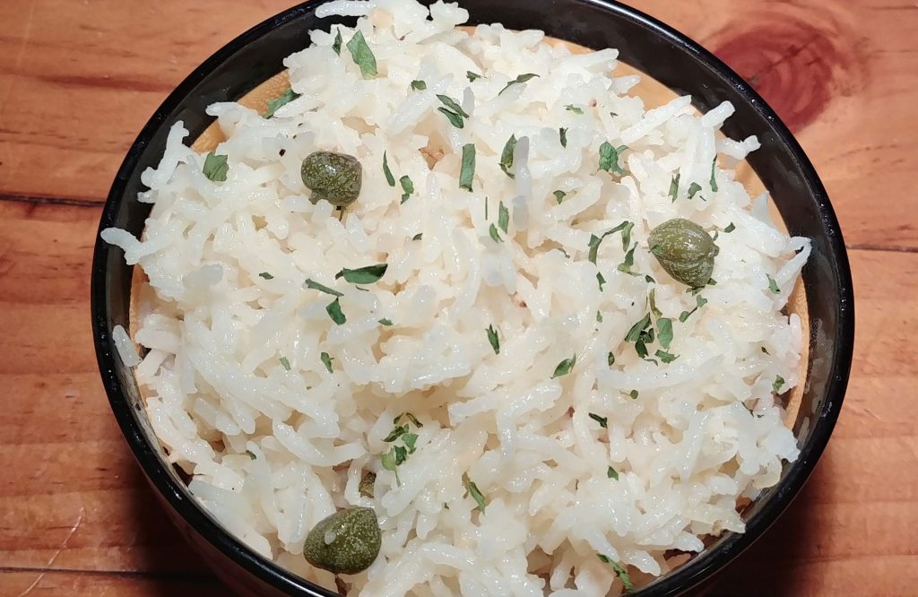 bowl of lemon rice